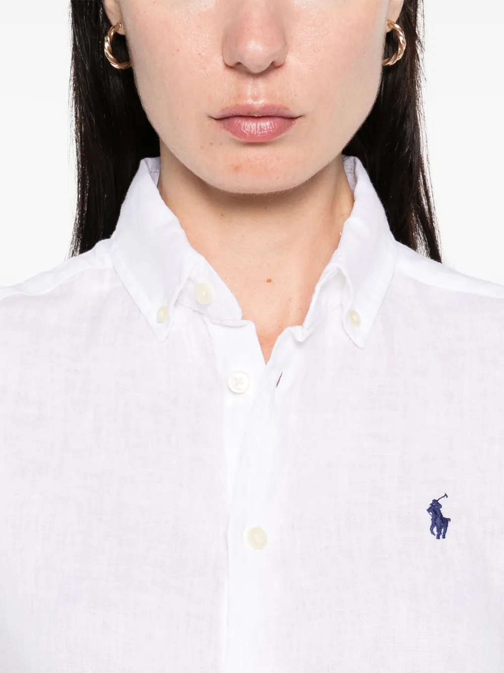 Polo Ralph Lauren Linnen blouse Wit