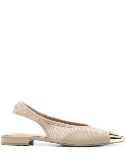PINKO lurex-detail ballet flats