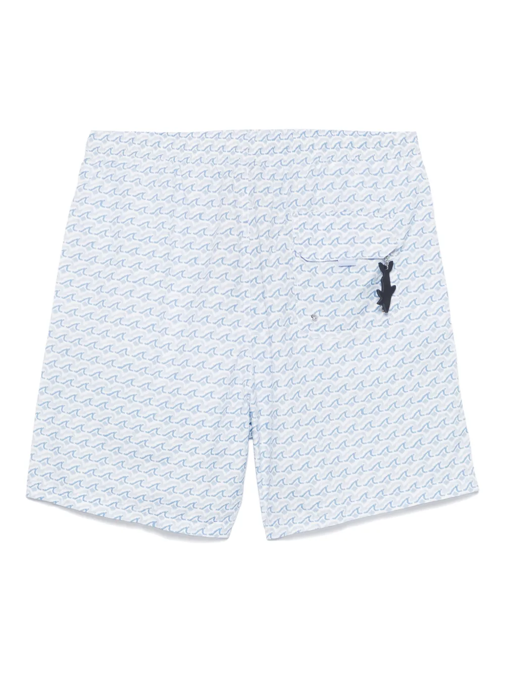 Paul & Shark Zwembroek met grafische print - Blauw