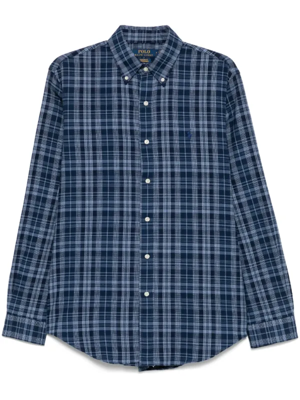 Polo Ralph Lauren チェック シャツ | ブルー | FARFETCH JP