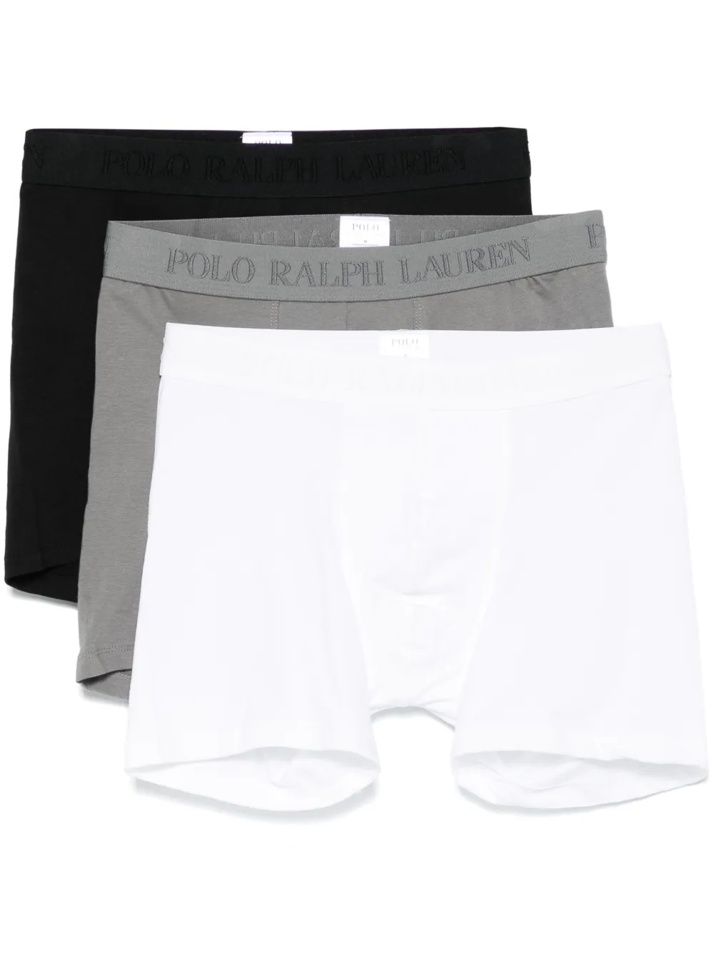 Polo Ralph Lauren Logo-waistband Boxers (pack Of Three) In Black