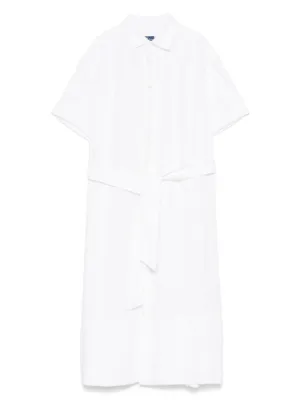 white linen button front dress Women's White Sapodilla Linen Shirt Dress – LOVE BRAND & Co main image 0