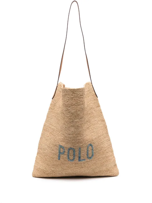 Polo Ralph Lauren ラフィア ショルダーバッグ | ニュートラル