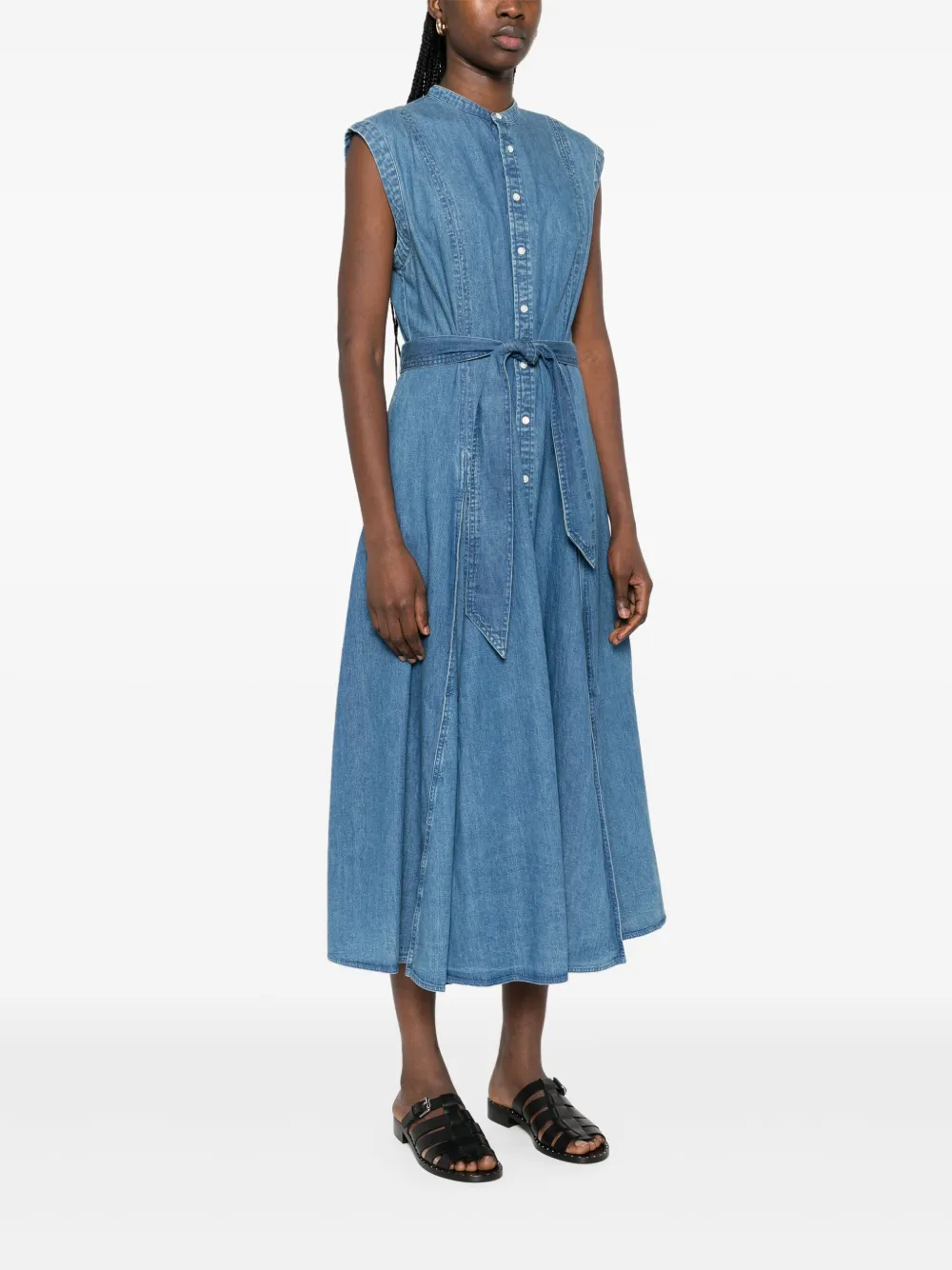 Polo Ralph Lauren Midi-jurk met ceintuur Blauw