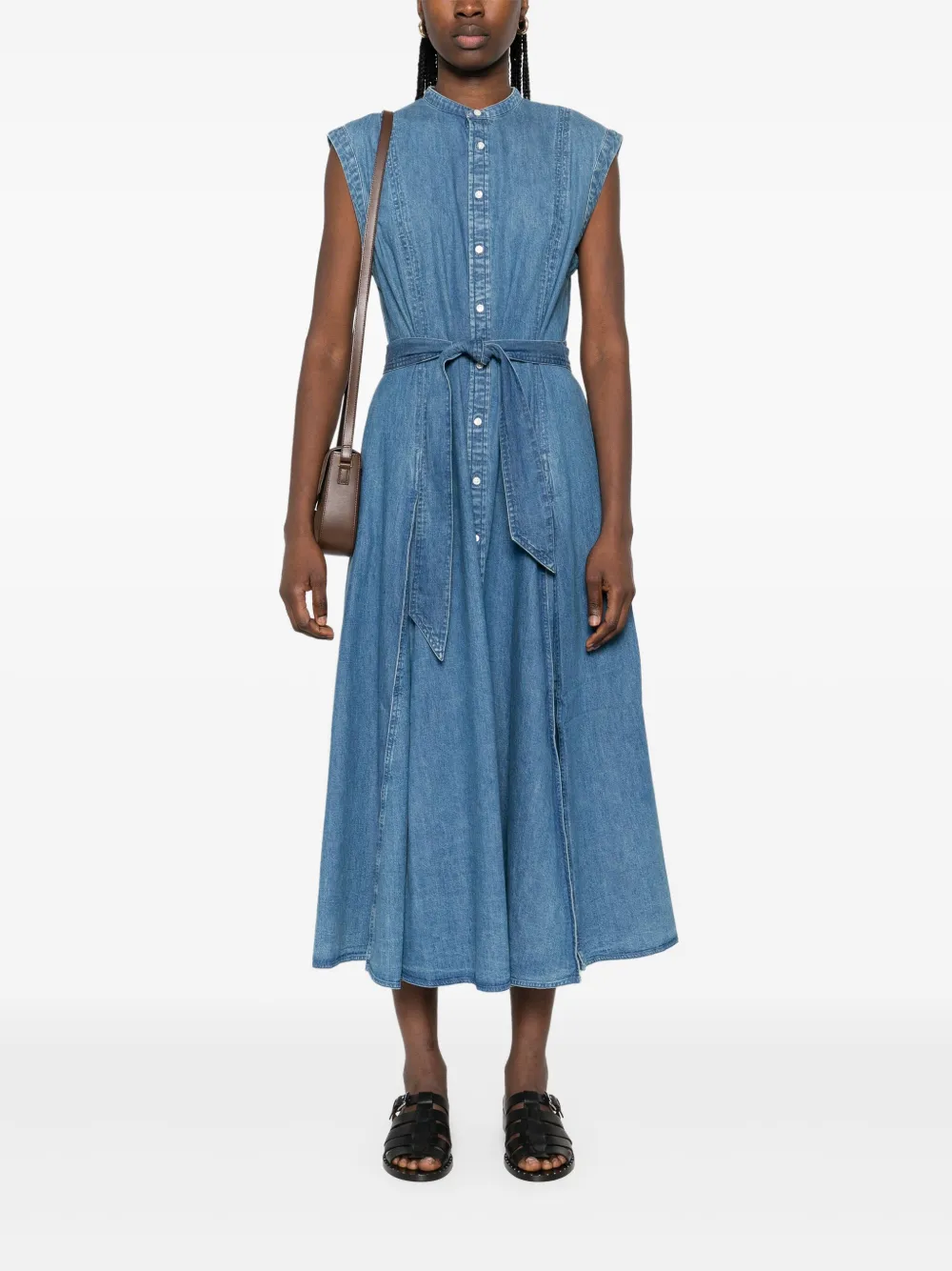 Polo Ralph Lauren Midi-jurk met ceintuur Blauw