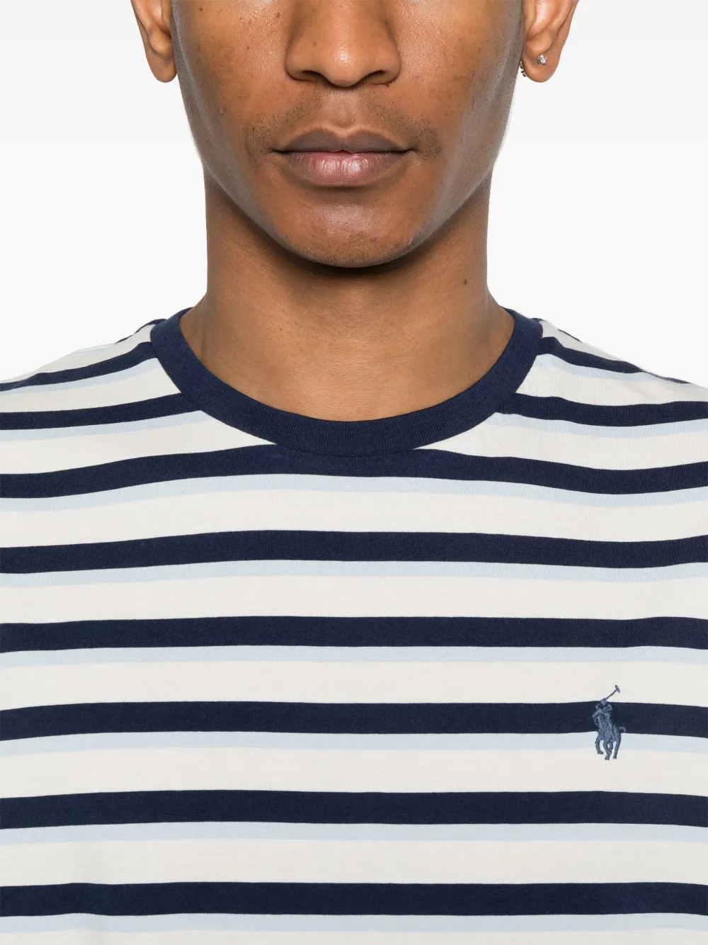 Polo Ralph Lauren Gestreept jersey T-shirt Blauw
