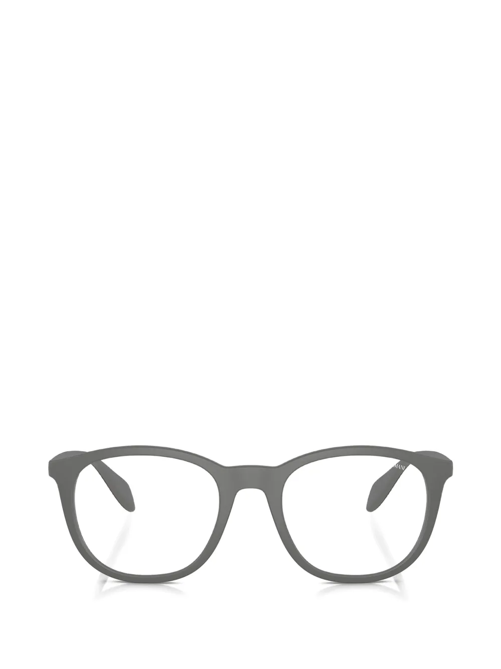 Emporio Armani clip-on oval-frame sunglasses - Grigio