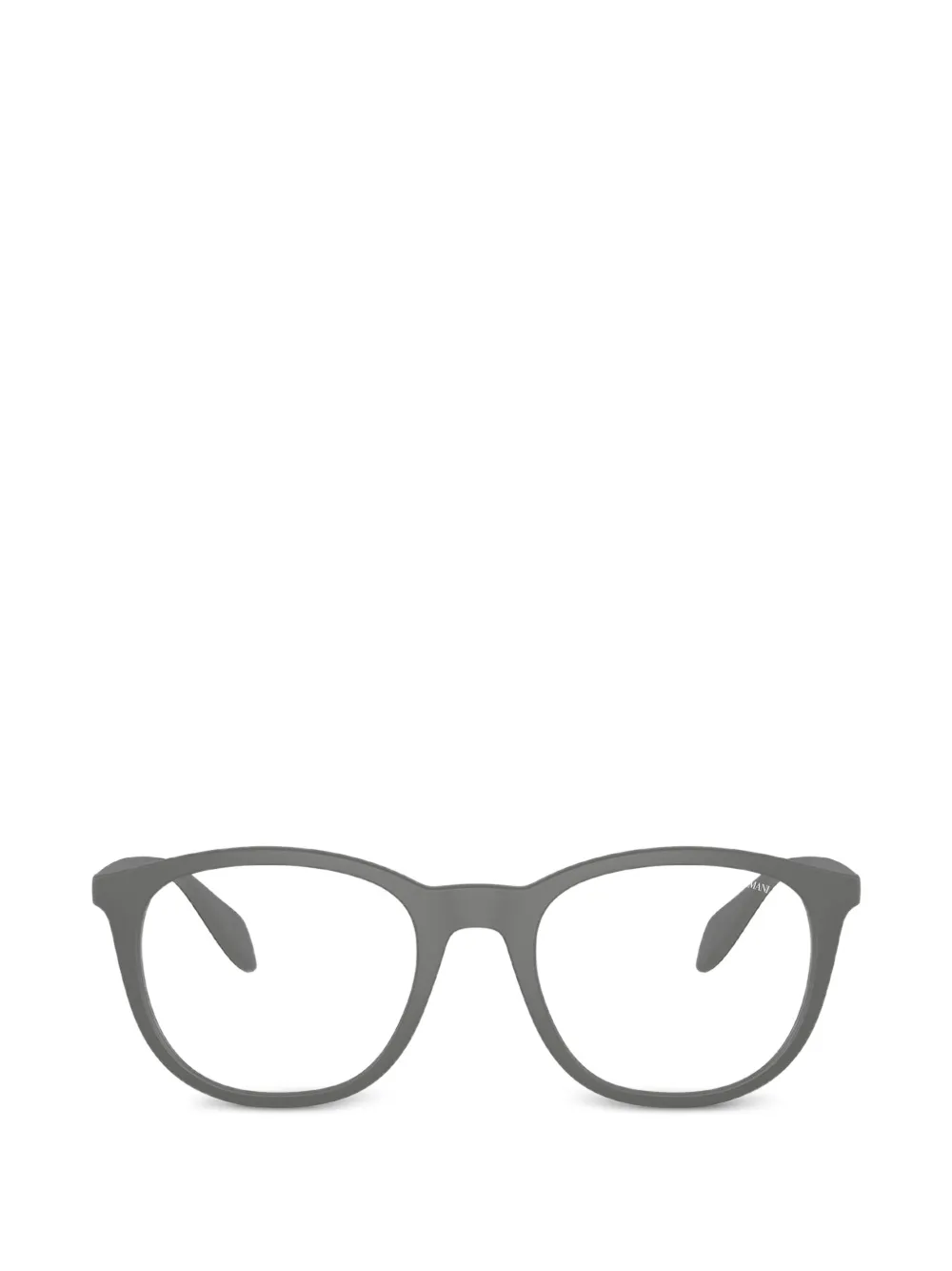 Emporio Armani clip-on oval-frame sunglasses - Grigio