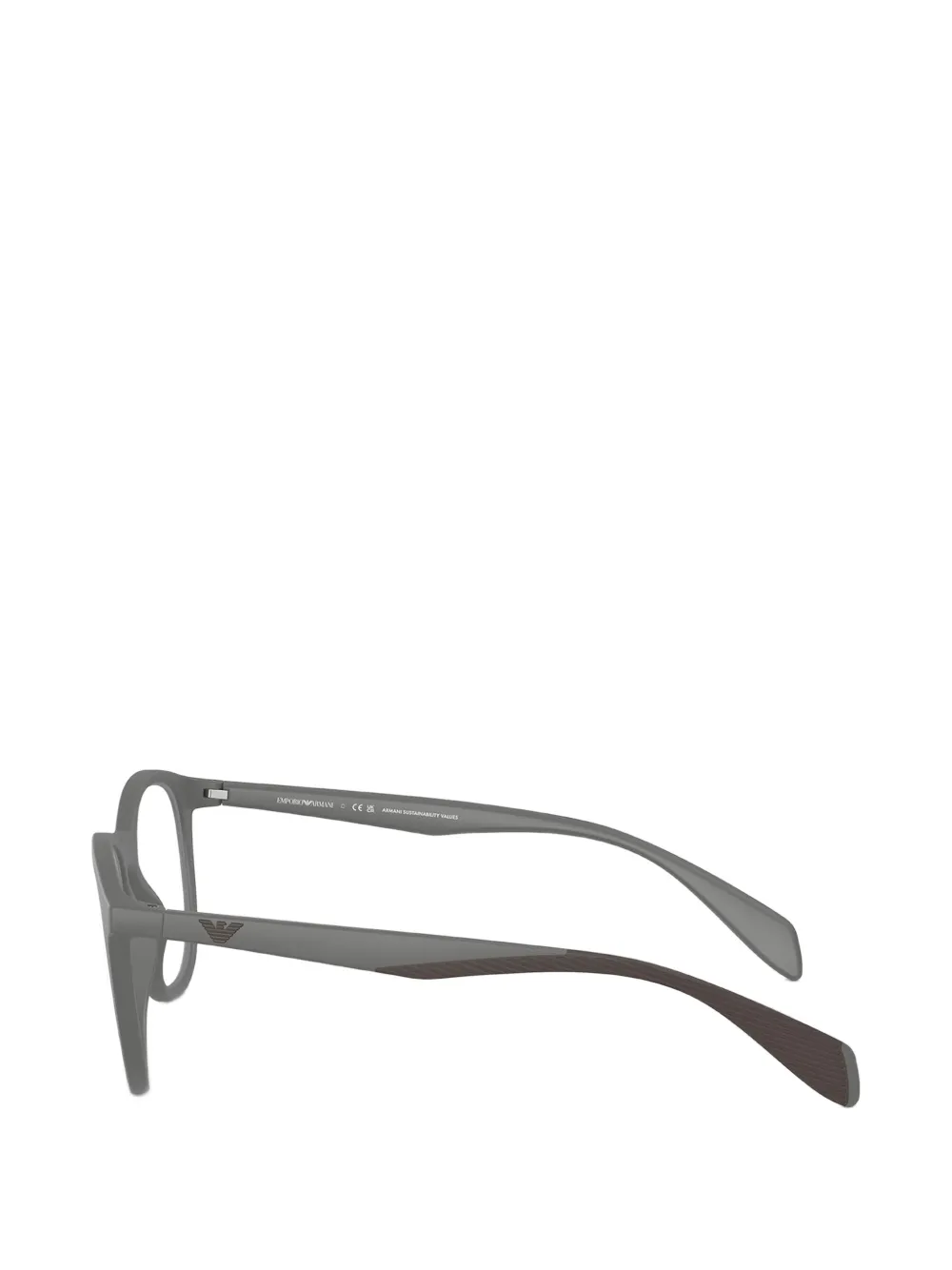 Emporio Armani Clip-on zonnebril met ovalen montuur Grijs