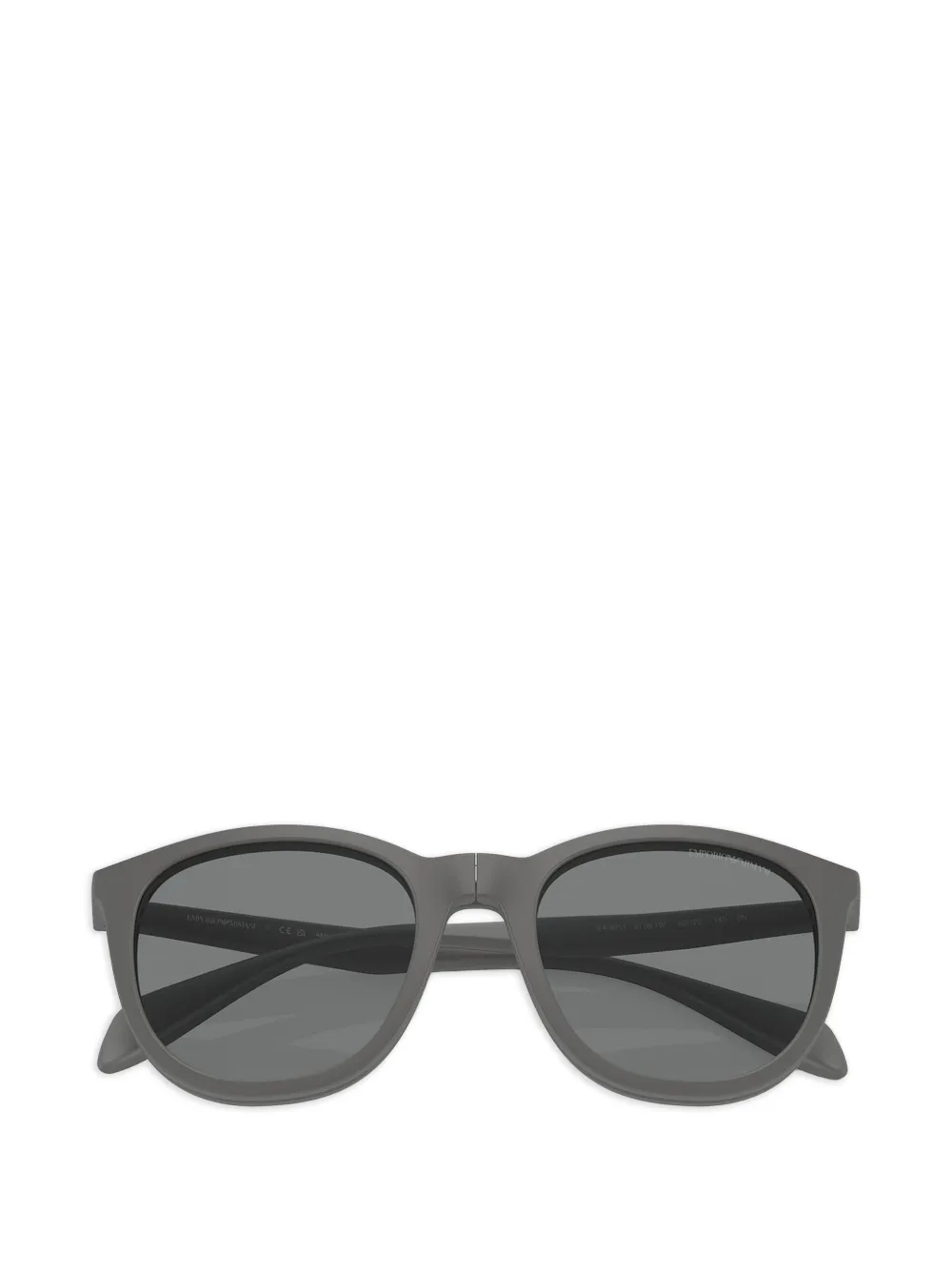 Emporio Armani Clip-on zonnebril met ovalen montuur Grijs