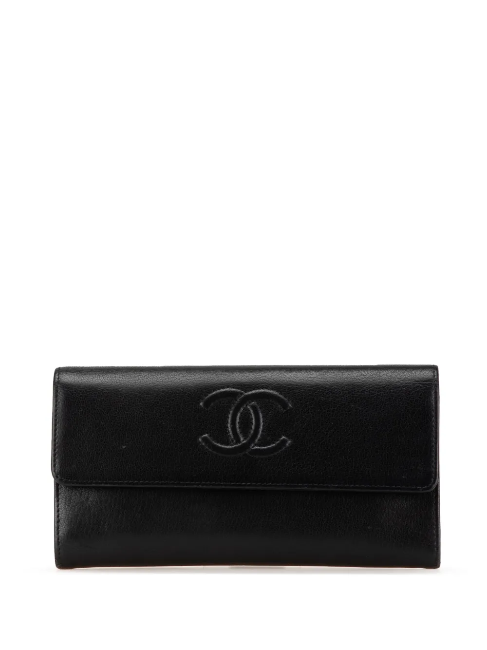 CHANEL Pre-Owned 2018 CC Calfskin Wallet long wallets | Black | Image 1