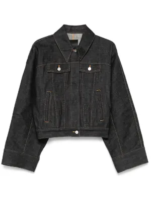 Alexander Wang crystal-embellished Denim Jacket | Black | FARFETCH