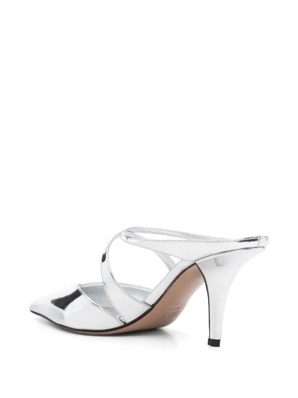 Paris Texas 85mm Laila mules Silver