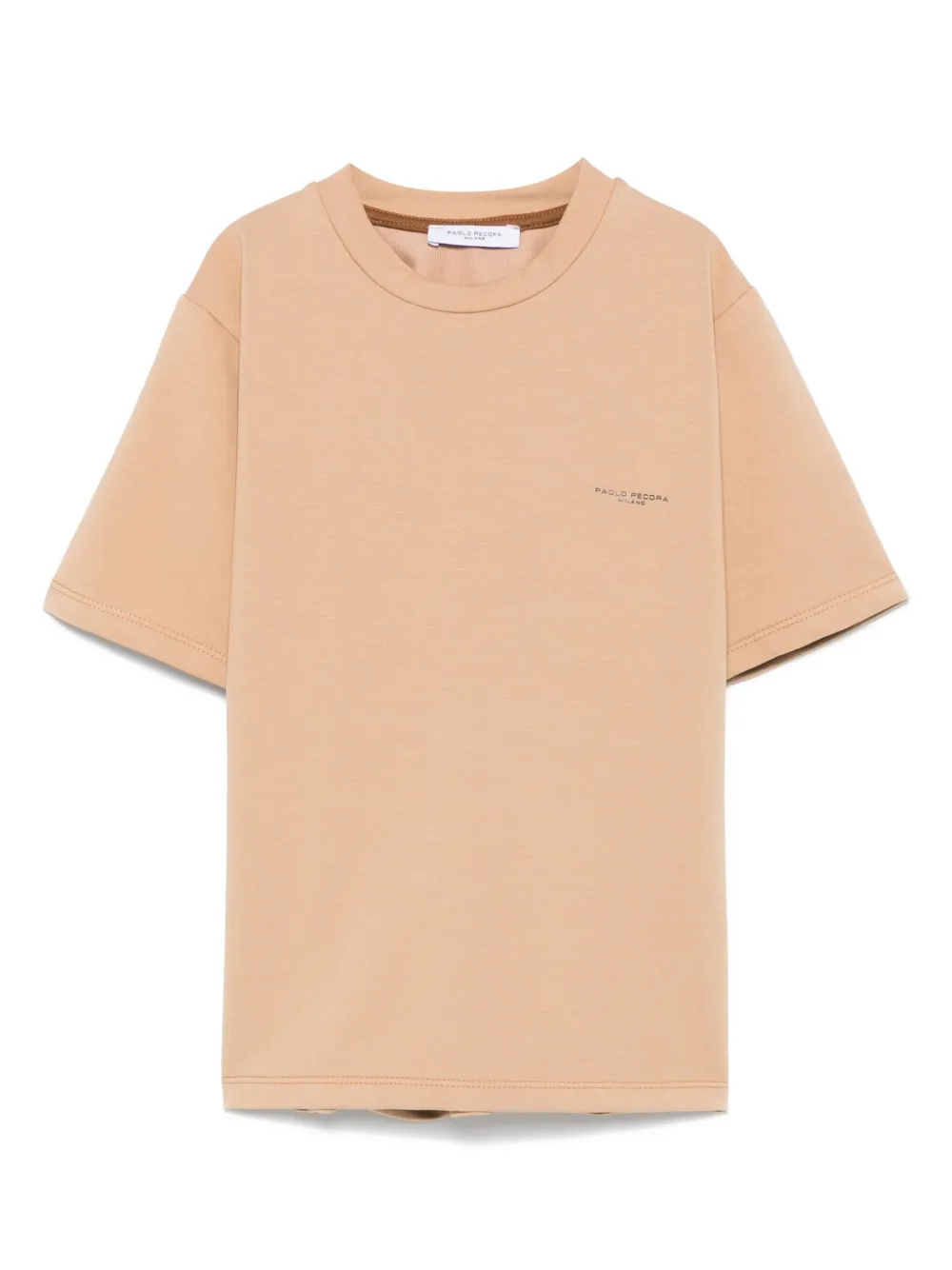 Paolo Pecora Kids T-shirt met logoprint Beige