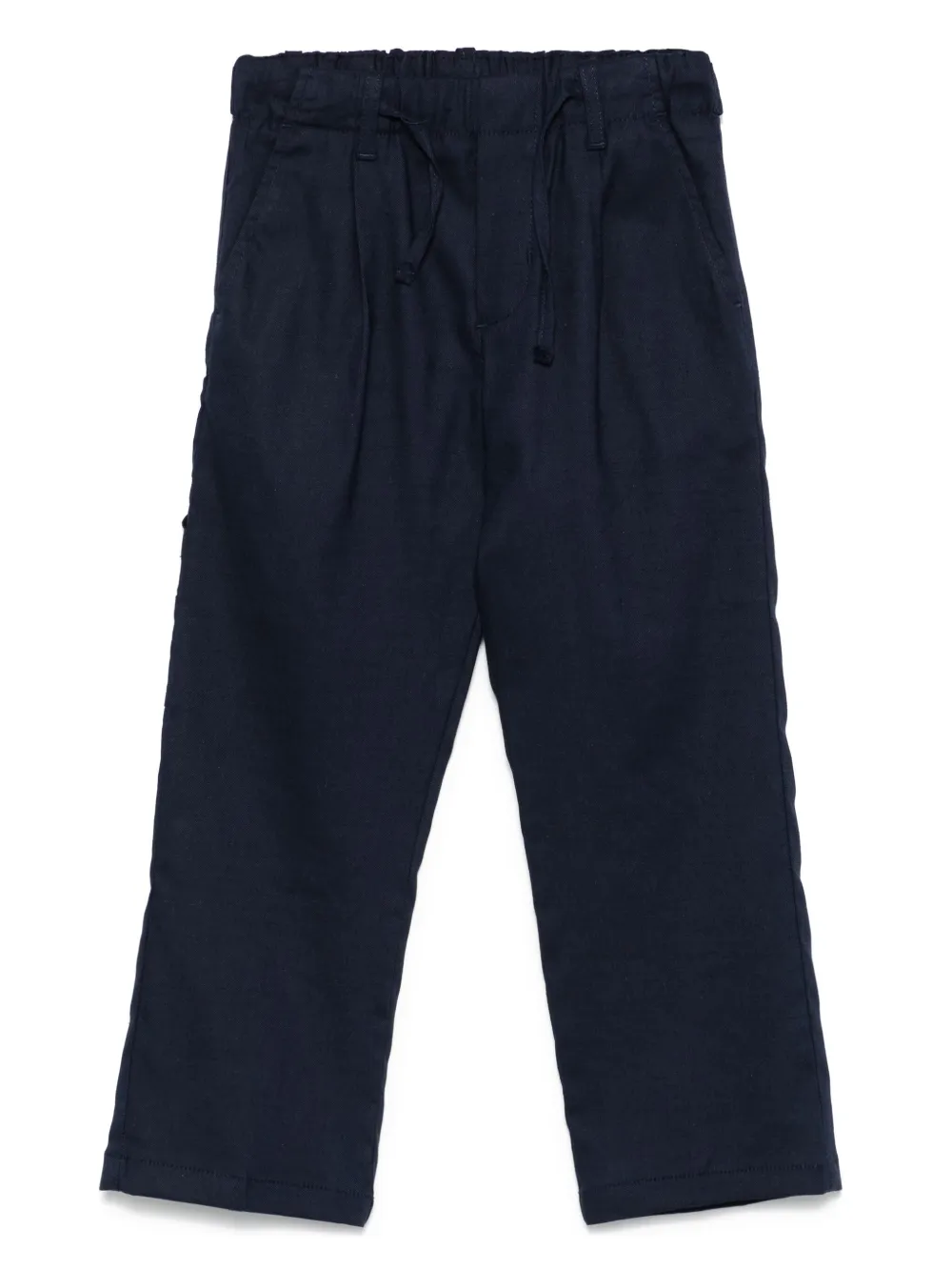 Paolo Pecora Kids Broek met geplooid detail Blauw