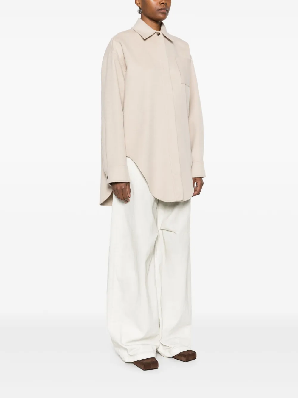 LOEWE Blouse met Anagram-patroon Beige