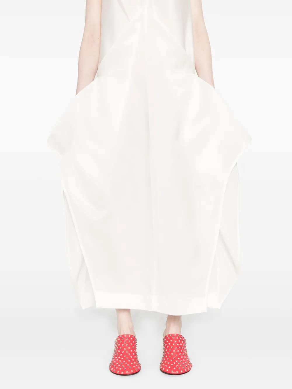 KHAITE Kenith maxi-jurk Wit