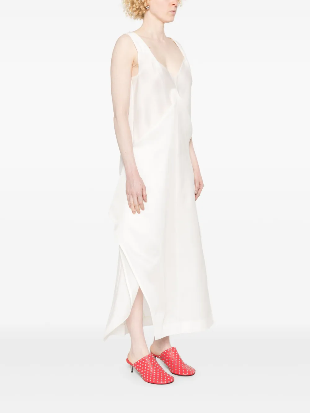 KHAITE Kenith maxi-jurk Wit