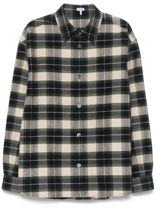 LOEWE ロエベ チェックシャツ サイズ38 新品未使用　デコピン LOEWE チェック シャツ | グリーン | FARFETCH JP