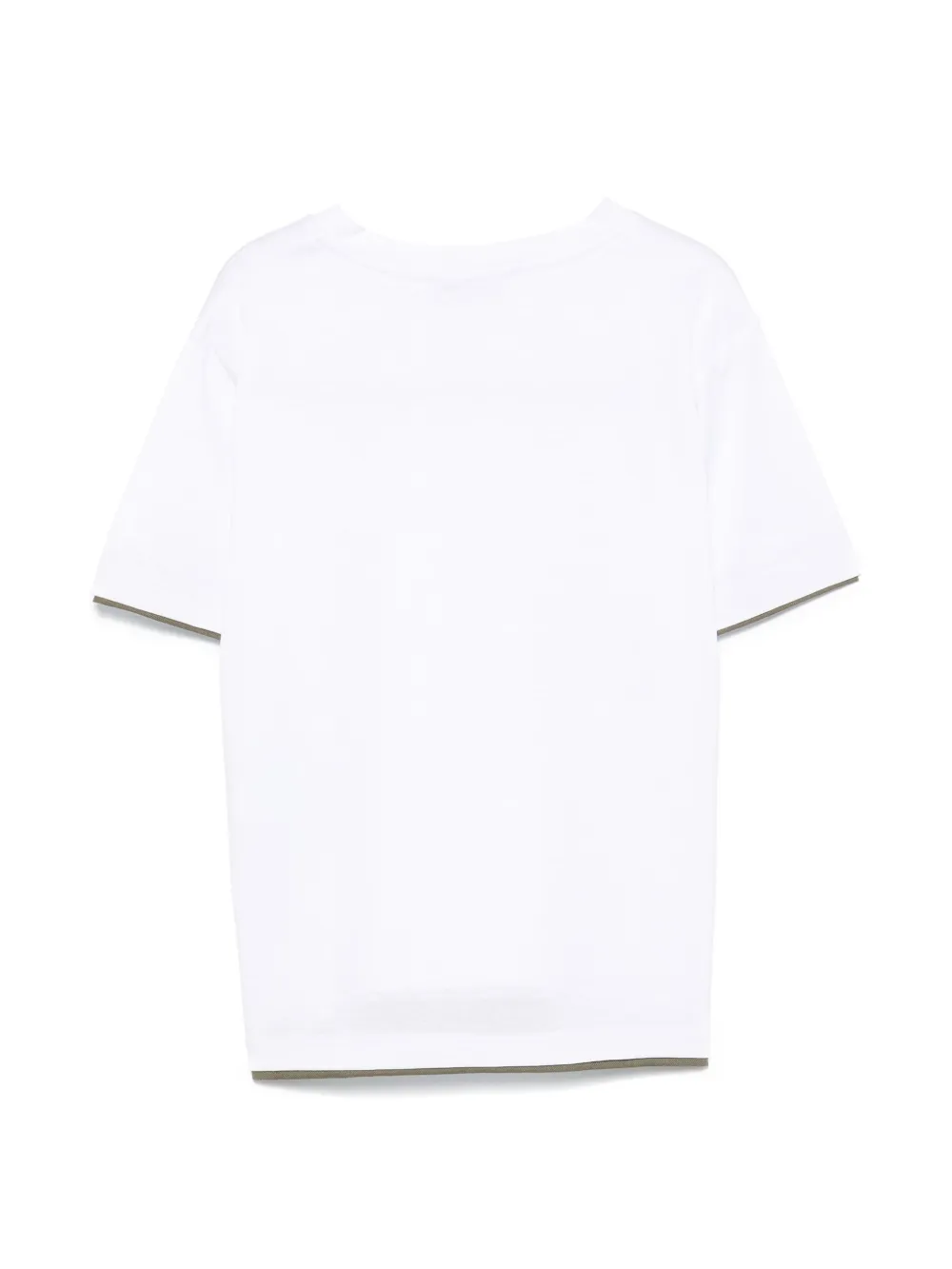 Paolo Pecora Kids T-shirt met contrasterende afwerking - Wit