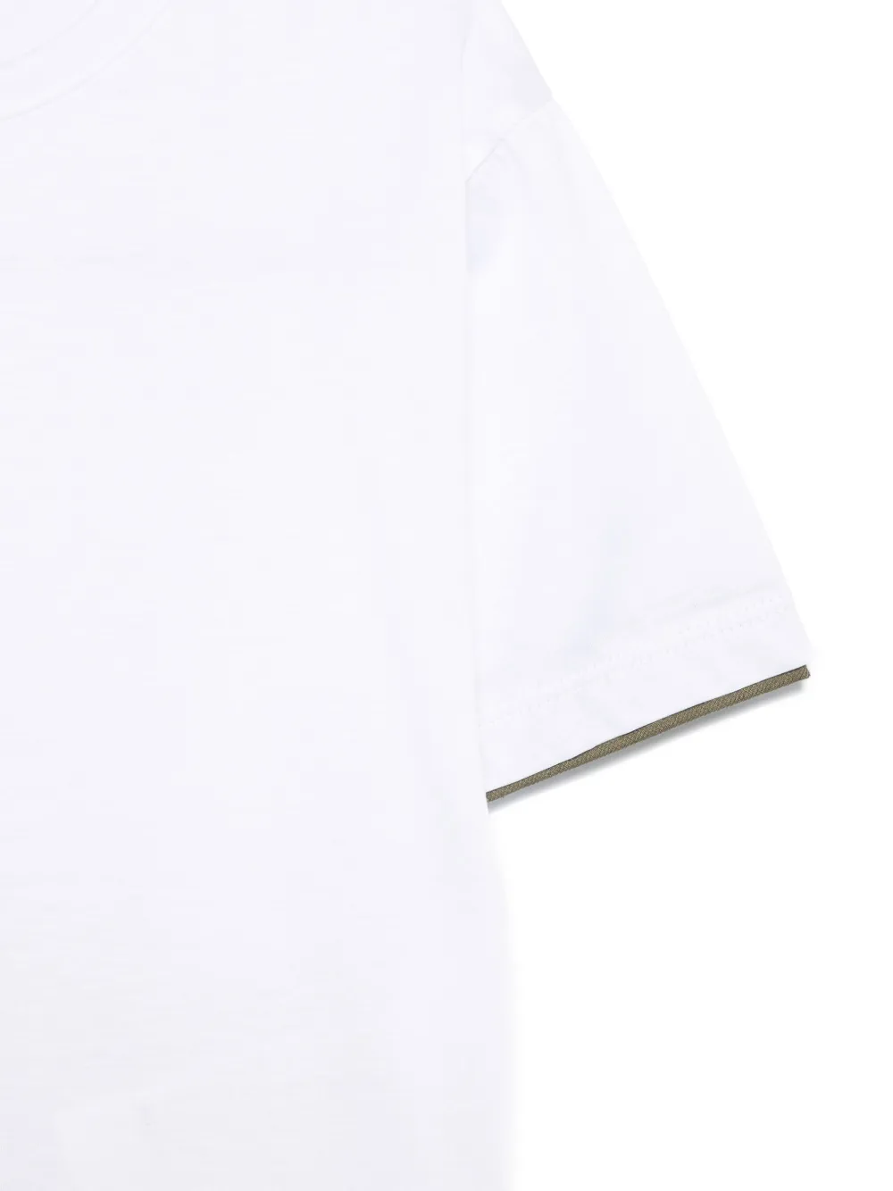 Paolo Pecora Kids T-shirt met contrasterende afwerking Wit