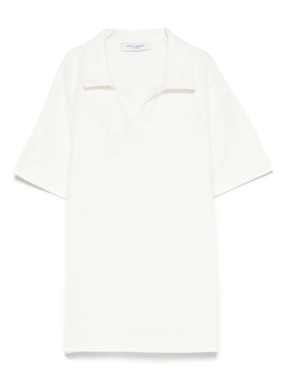 Paolo Pecora Kids raschel-knit polo shirt | White | Image 1