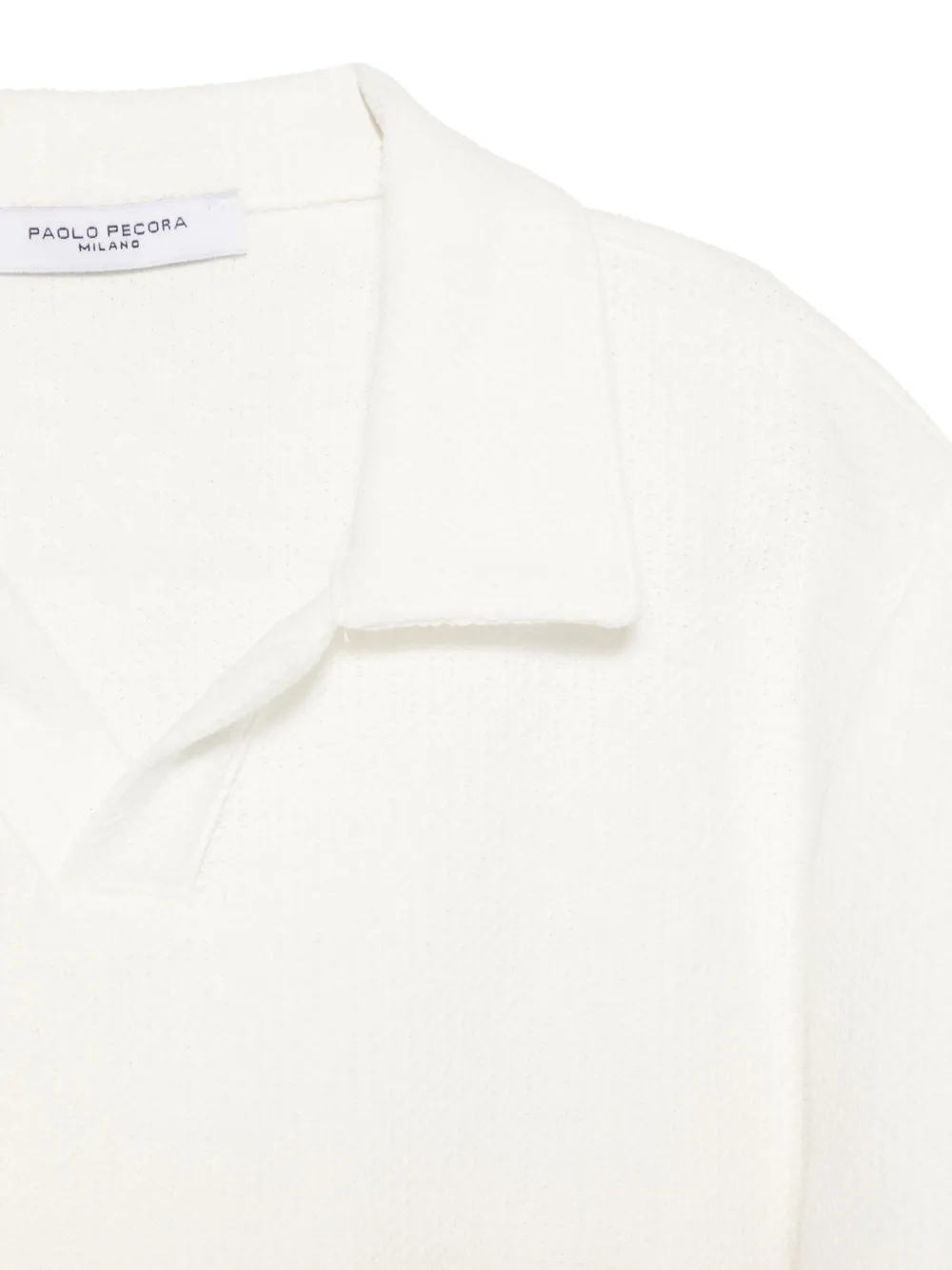 Paolo Pecora Kids Gebreid poloshirt Wit