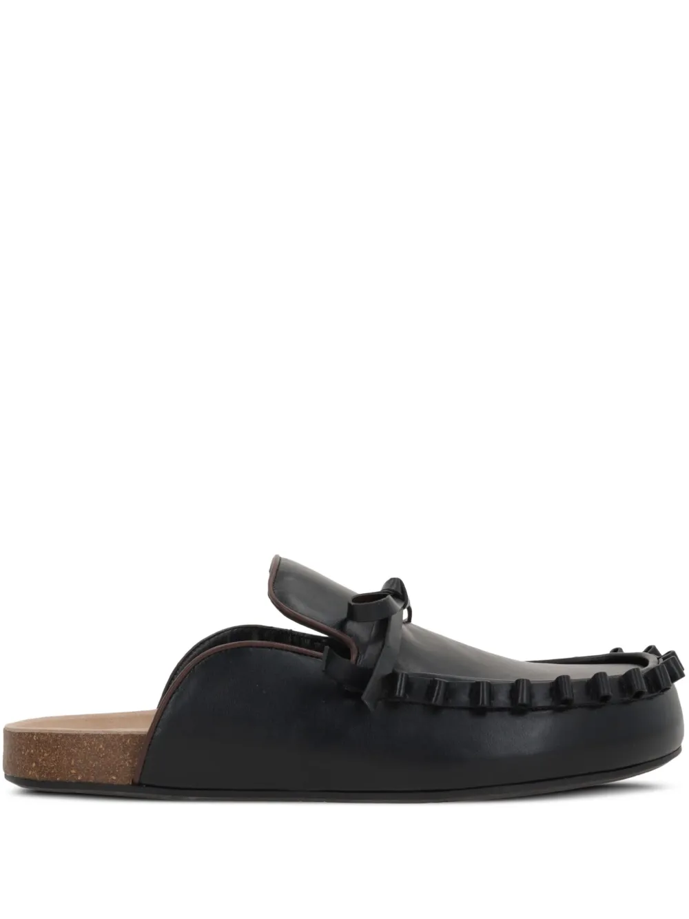 JW Anderson Leren slippers Zwart