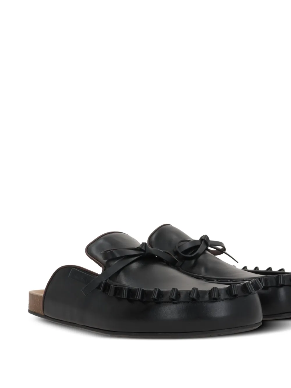 JW Anderson leather slippers - Zwart