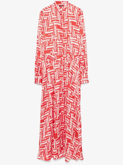 Kiton geometric-print maxi dress