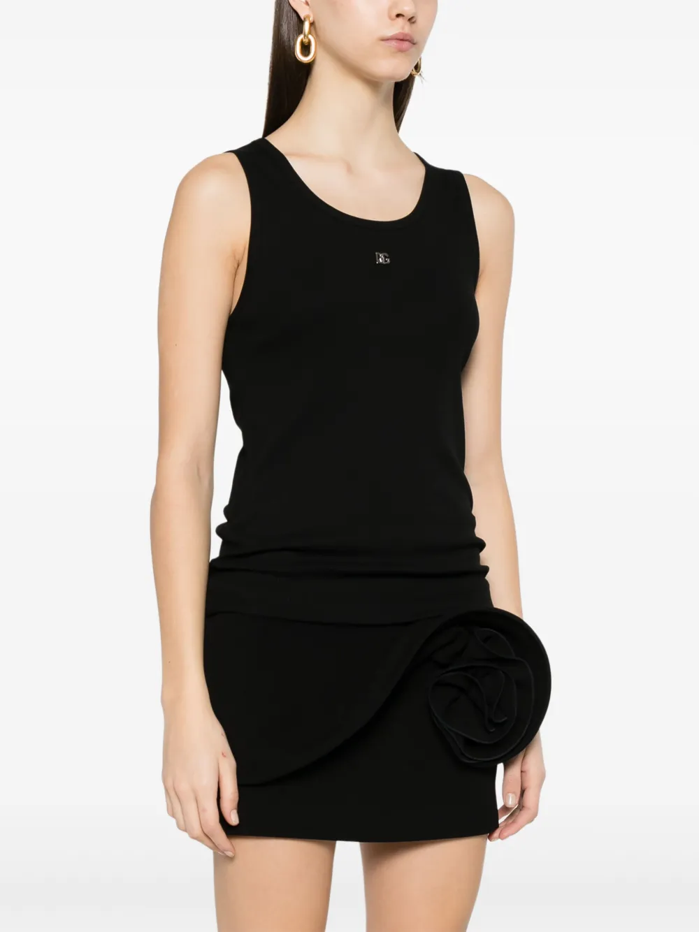 Dolce & Gabbana Tanktop met logoplakkaat Zwart