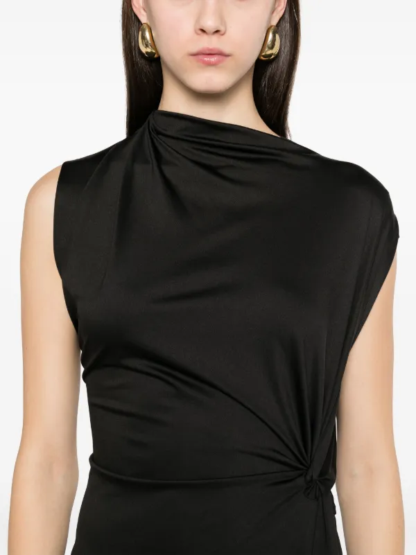 ワンピース Victoria Beckham ASYMMETRIC DRAPE MIDI DRESS Asymmetric Draped Midi Dress In Black – Victoria Beckham Int