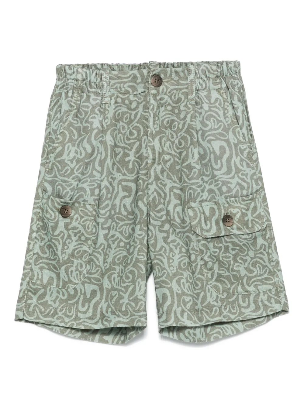 Paolo Pecora Kids bermudas con estampado gráfico | verde | Image 1