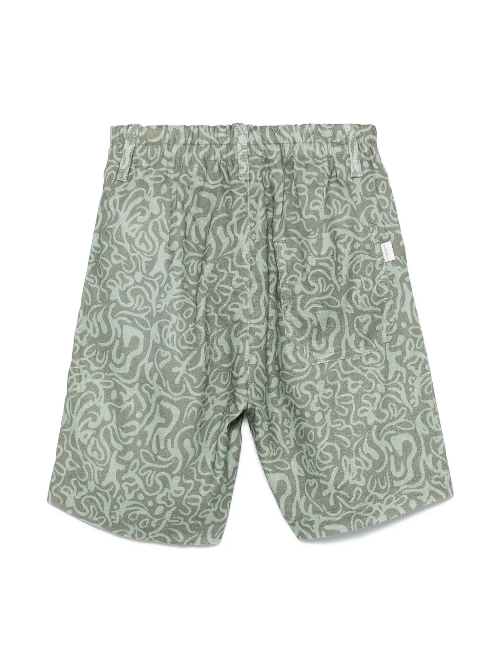 Paolo Pecora Kids Shorts met grafische print - Groen