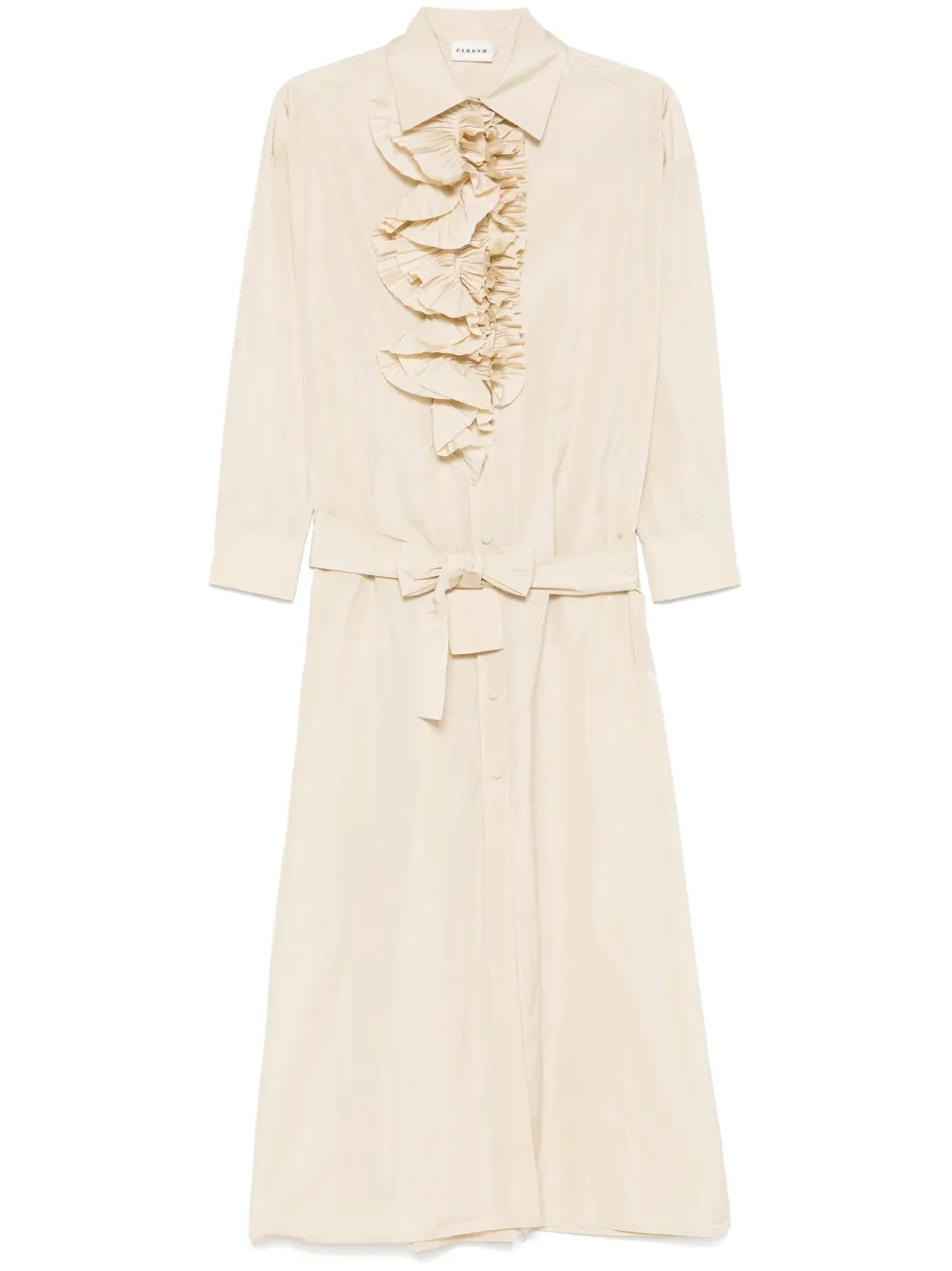 P.A.R.O.S.H. Pimpy maxi-jurk Beige