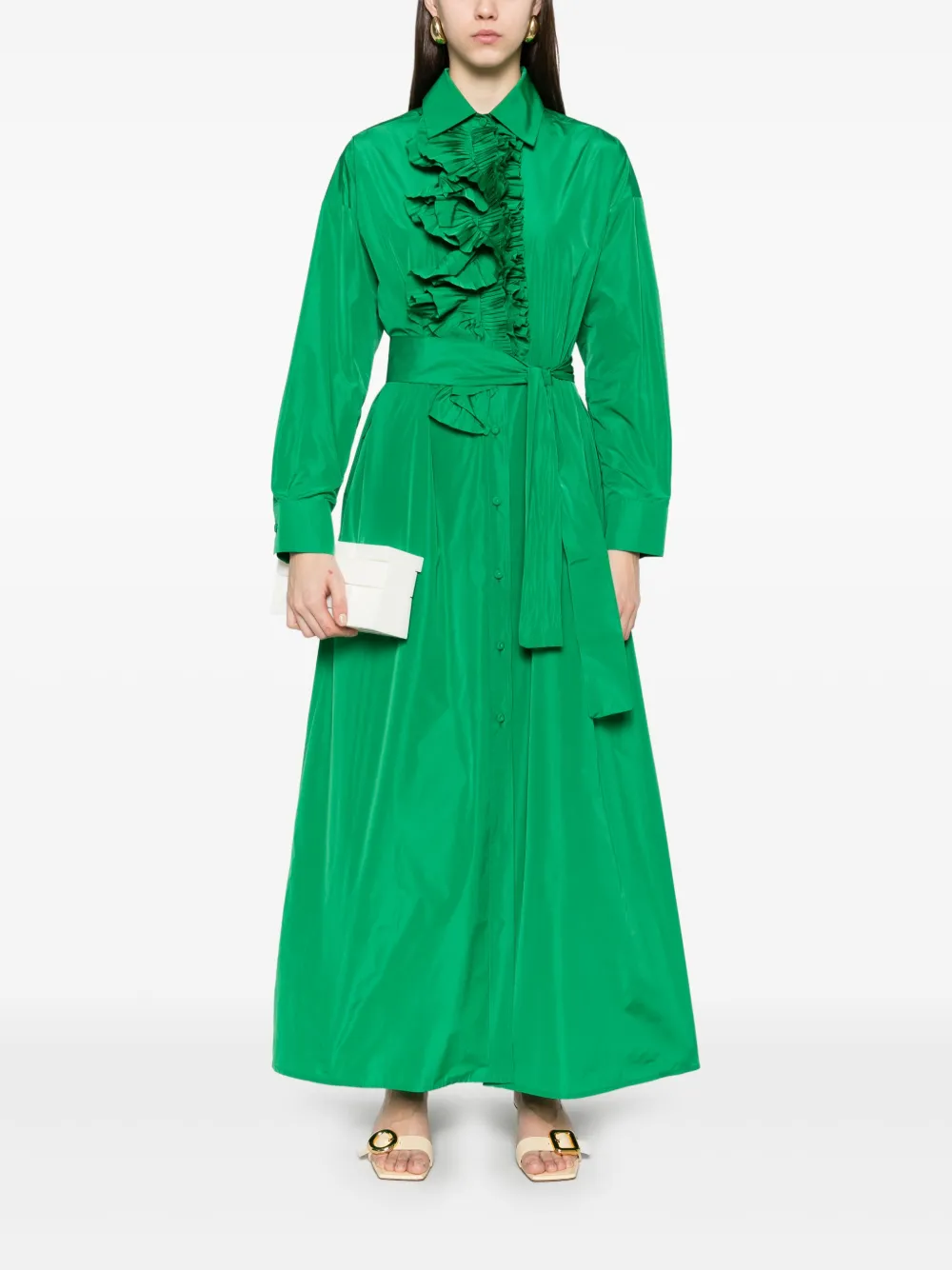 P.A.R.O.S.H. Pimpy maxi-dress - Groen