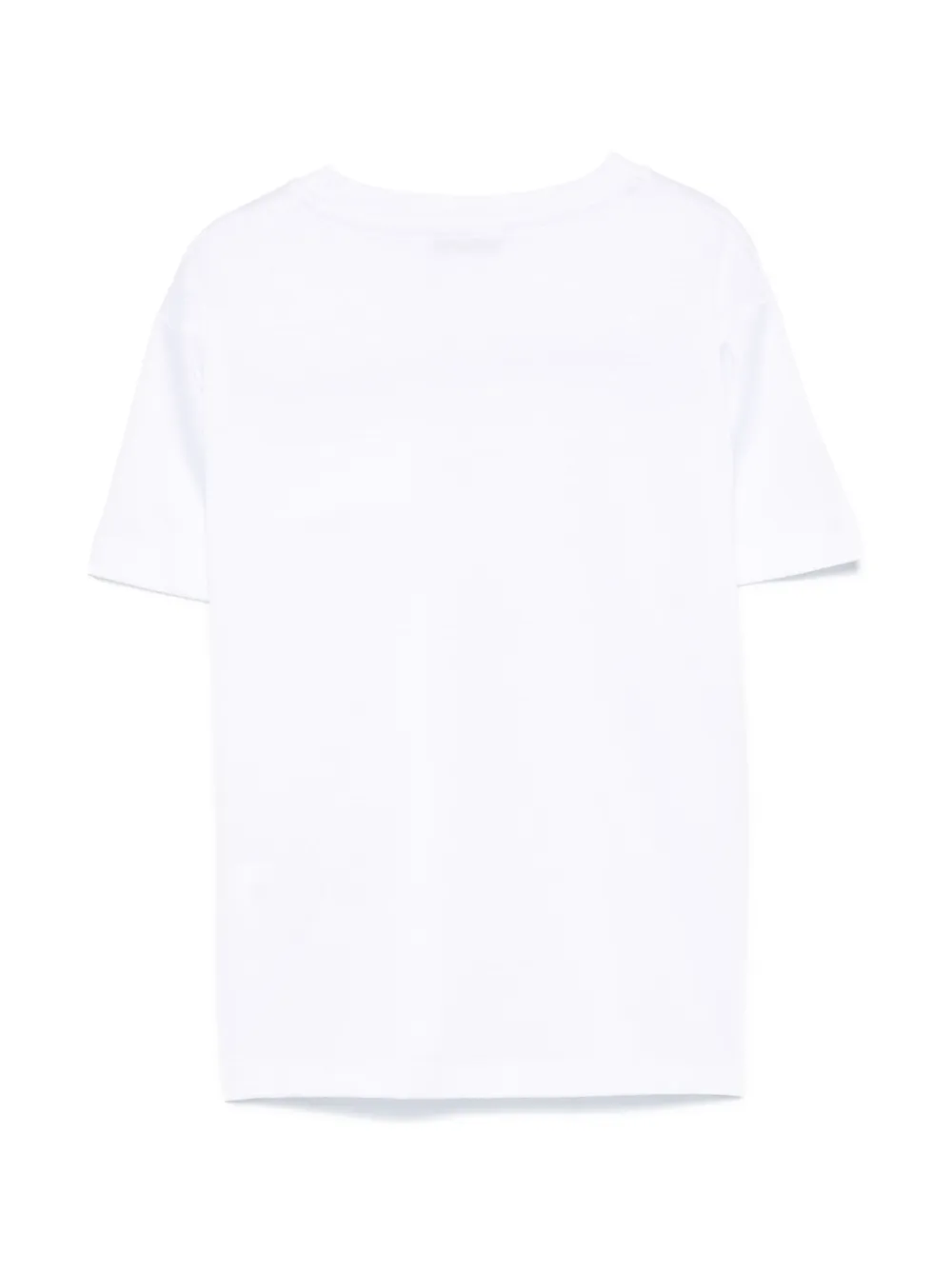 Paolo Pecora Kids T-shirt met geborduurd logo - Wit