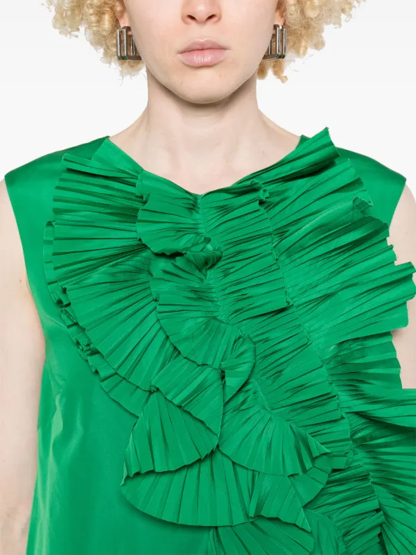 P.A.R.O.S.H. Pimpy Mini Dress | Green | FARFETCH P.A.R.O.S.H. Pimpy Mini Dress | Green | FARFETCH