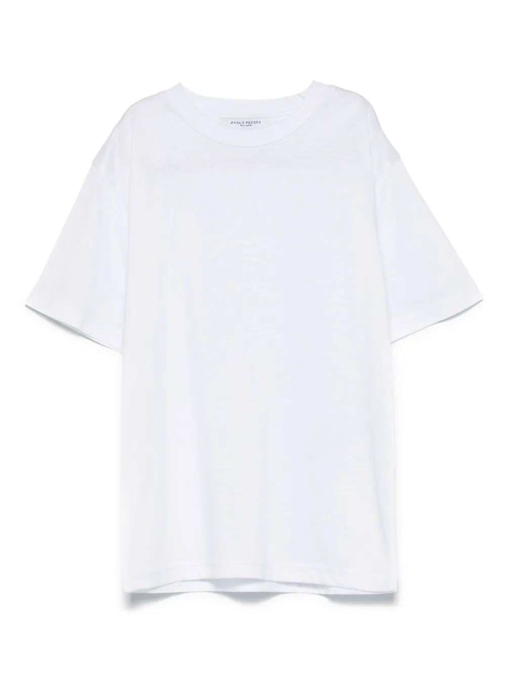 Paolo Pecora Kids T-shirt met geborduurd logo Wit