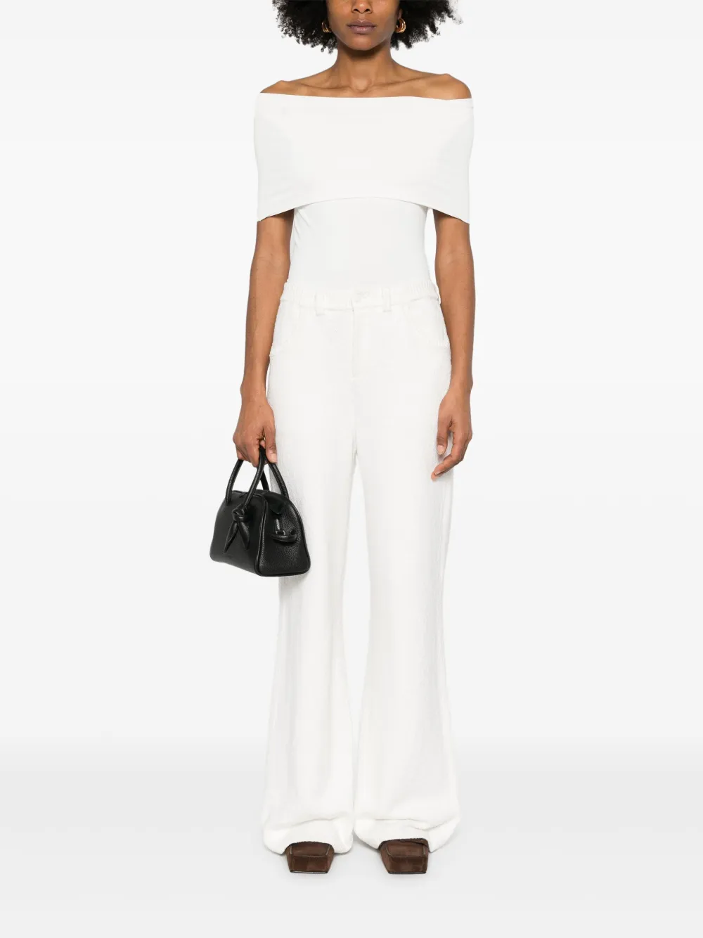 Roberto Collina Off-shoulder top - Wit