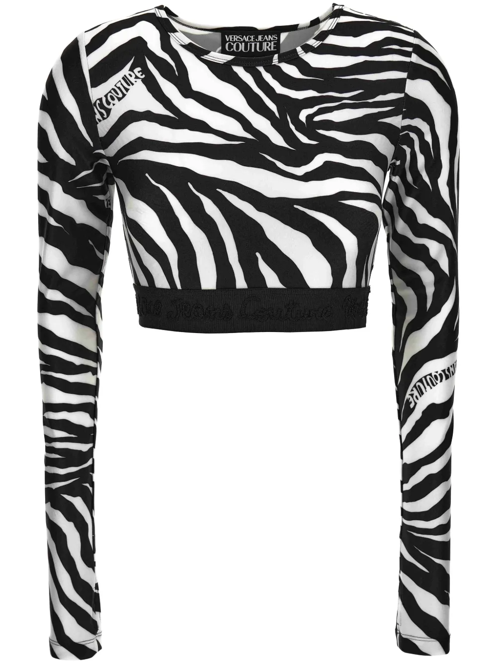 Versace Jeans Couture T-shirt met zebraprint Zwart