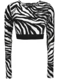 Versace Jeans Couture zebra-print T-shirt - Black
