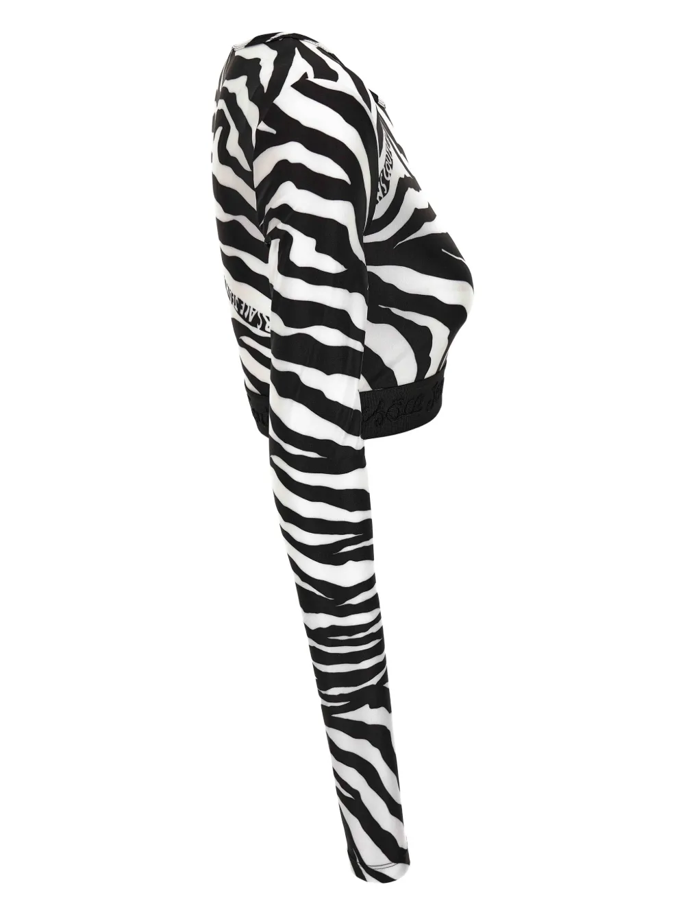 Versace Jeans Couture T-shirt met zebraprint Zwart