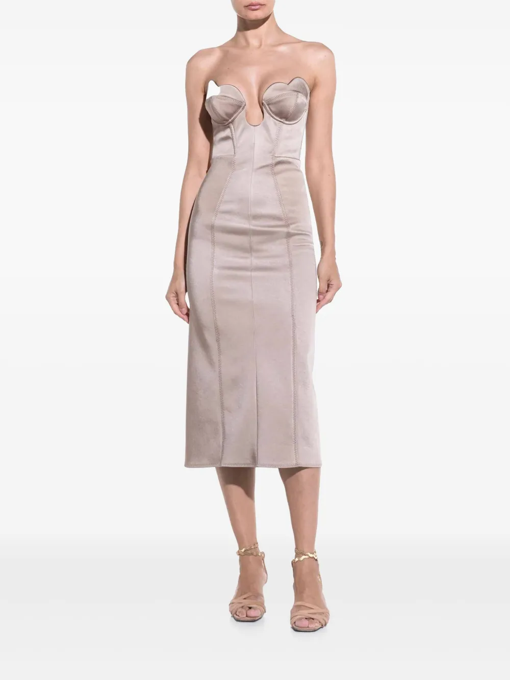 Maria Lucia Hohan Nemy midi-jurk - Beige