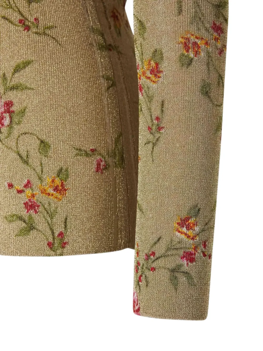 Rabanne Vest met bloemenprint Goud
