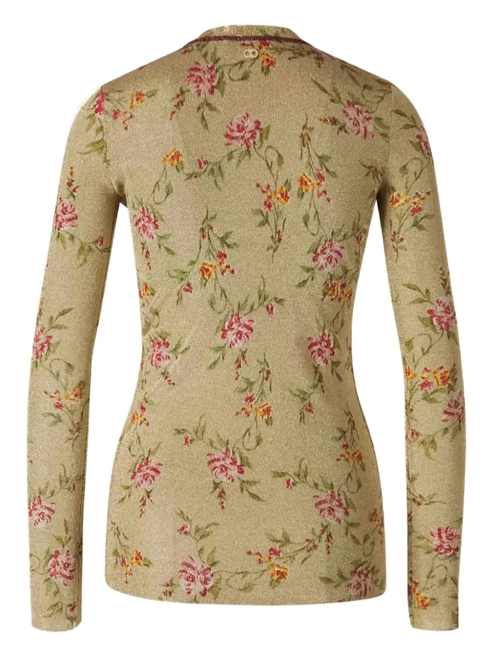 Rabanne Vest met bloemenprint Goud