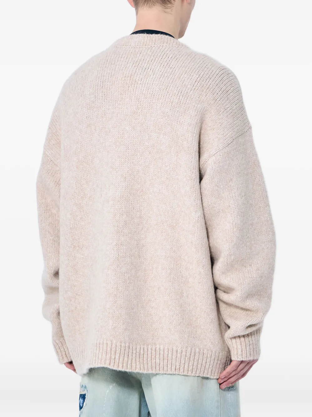 VETEMENTS Vest verfraaid met imitatieparel Beige