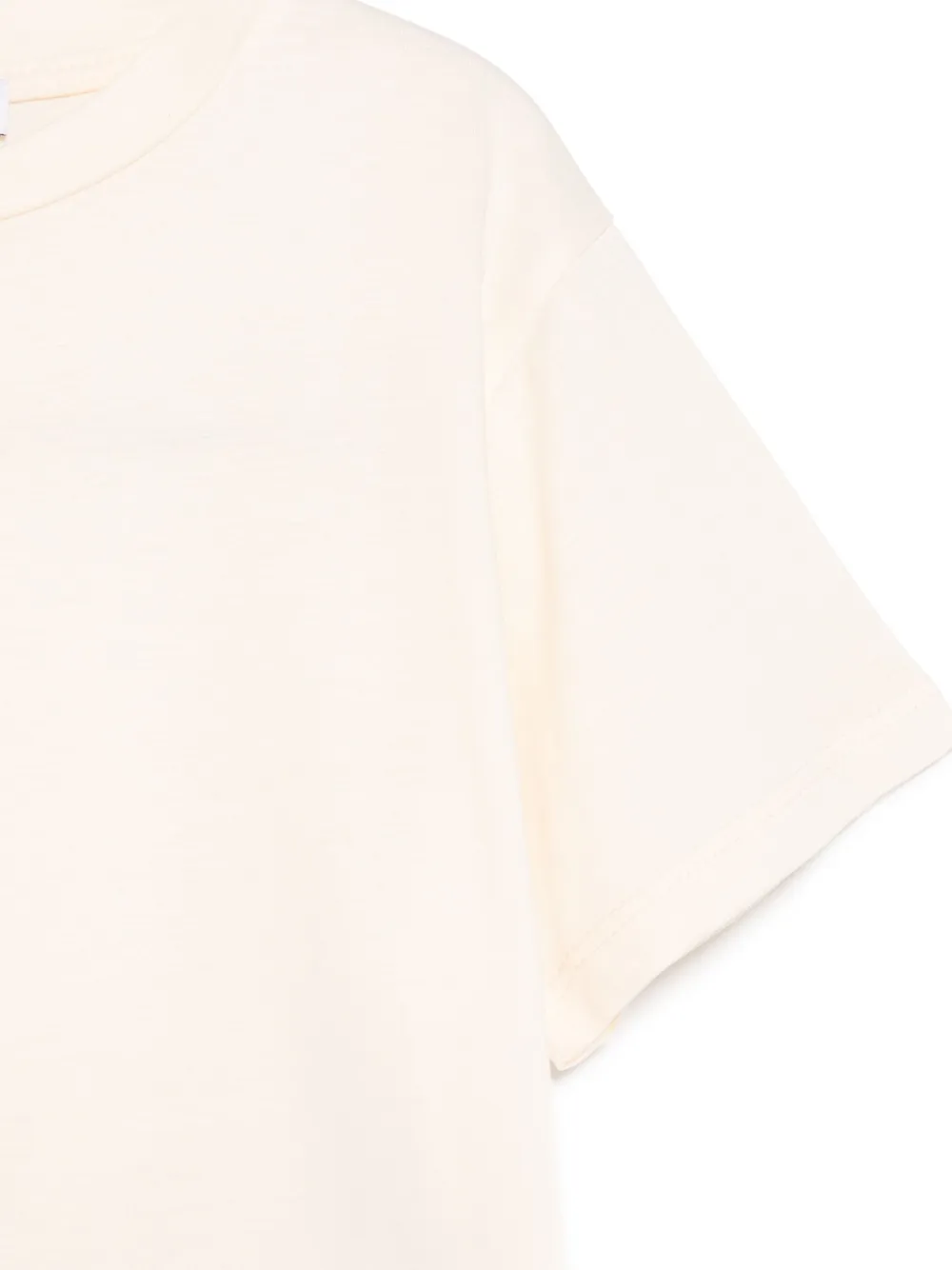 Paolo Pecora Kids T-shirt met geborduurd logo Beige