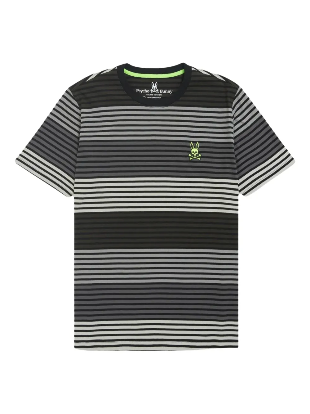 Psycho Bunny Carlisle Stripe Magnet T-shirt Grijs