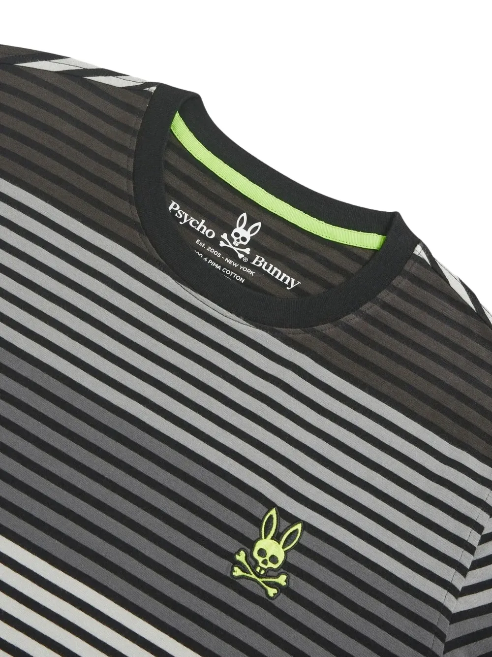 Psycho Bunny Carlisle Stripe Magnet T-shirt Grijs
